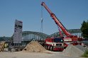 Betonmischer umgestuerzt Koeln Deutz neue Rheinpromenade P127